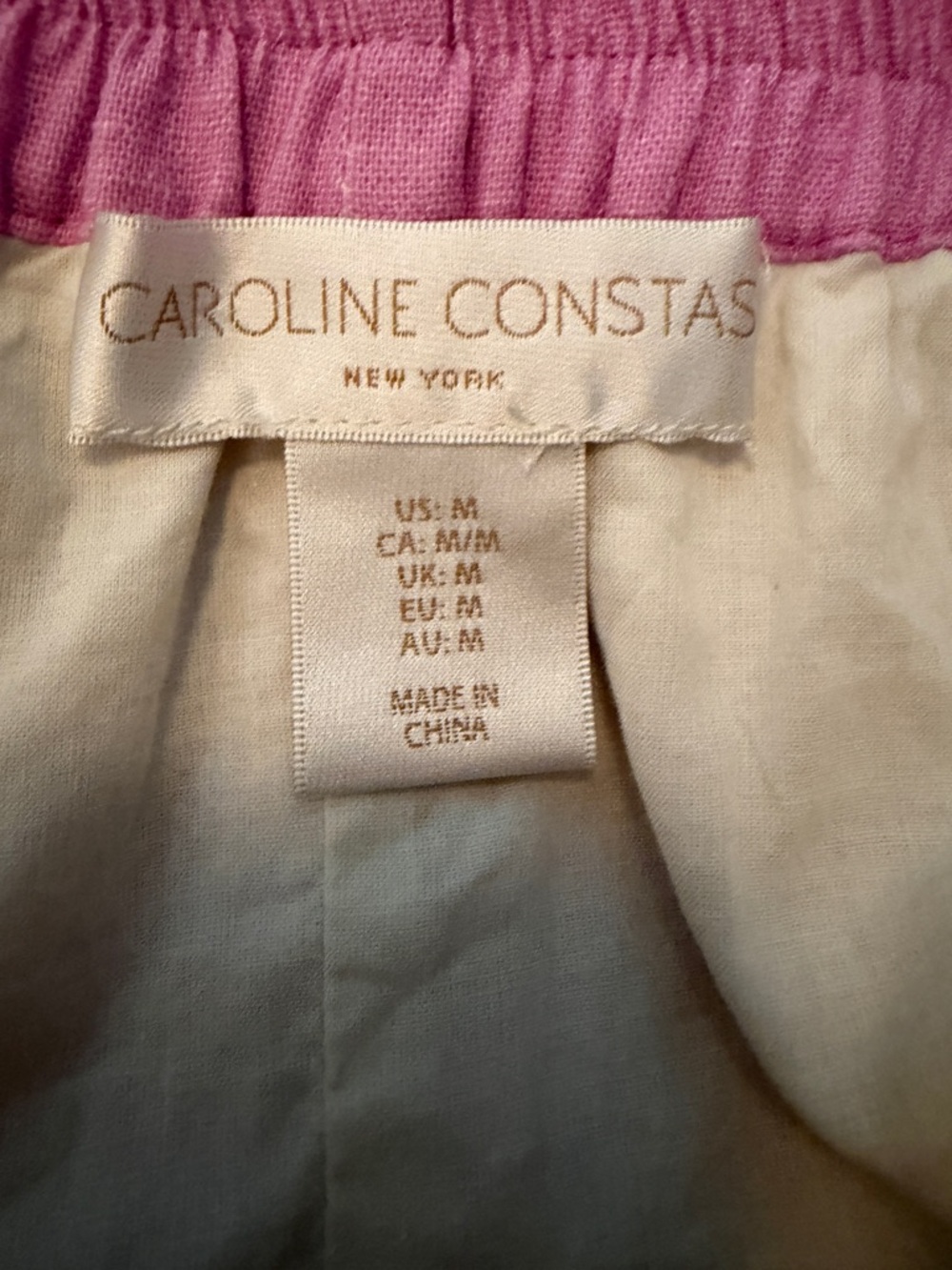 Caroline Constas two-piece linen-blend outfit crop top and skirt size medium - Picture 8 of 12